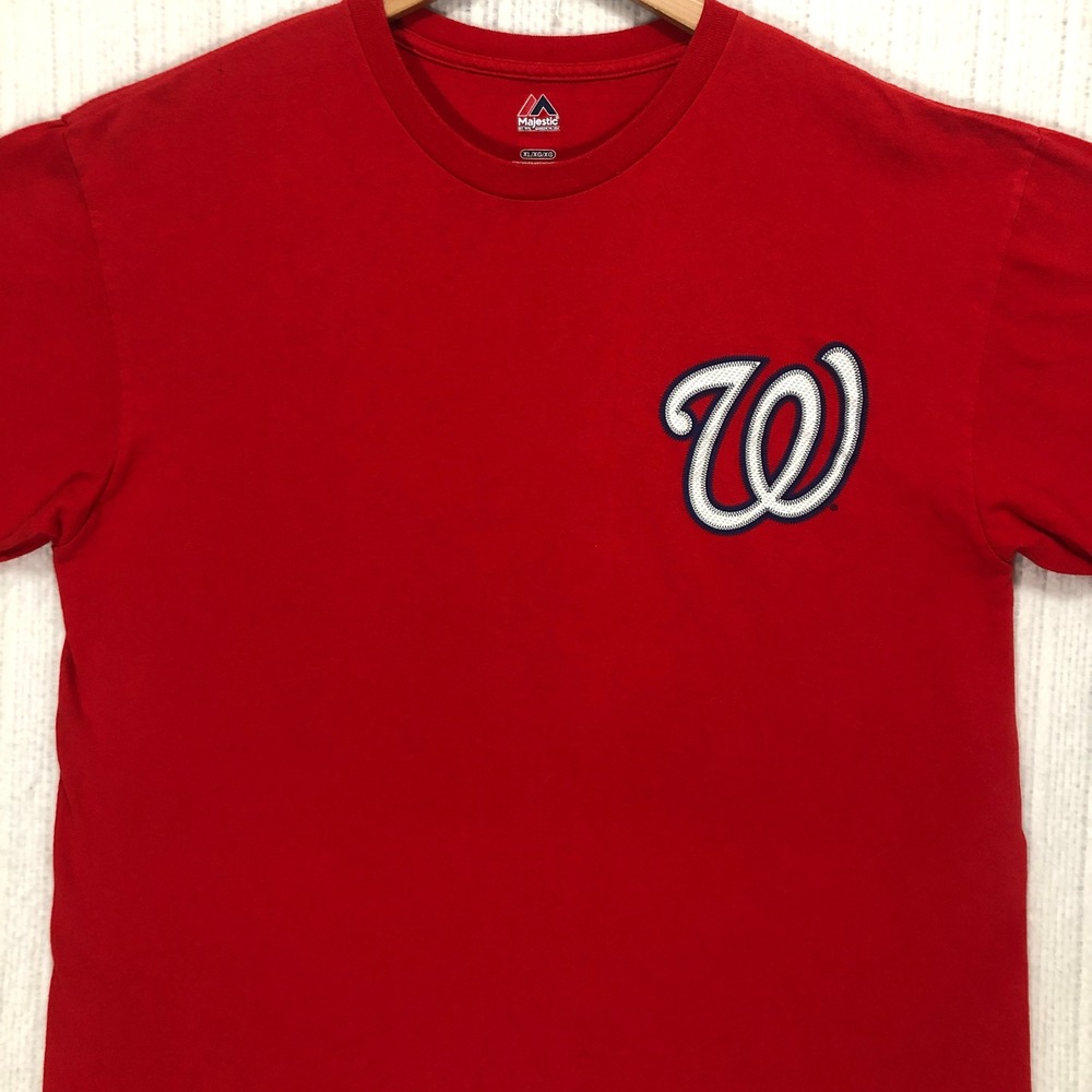Majestic Bryce Harper Washington Nationals‎ #34 Player Shirt Red Men's Size XL